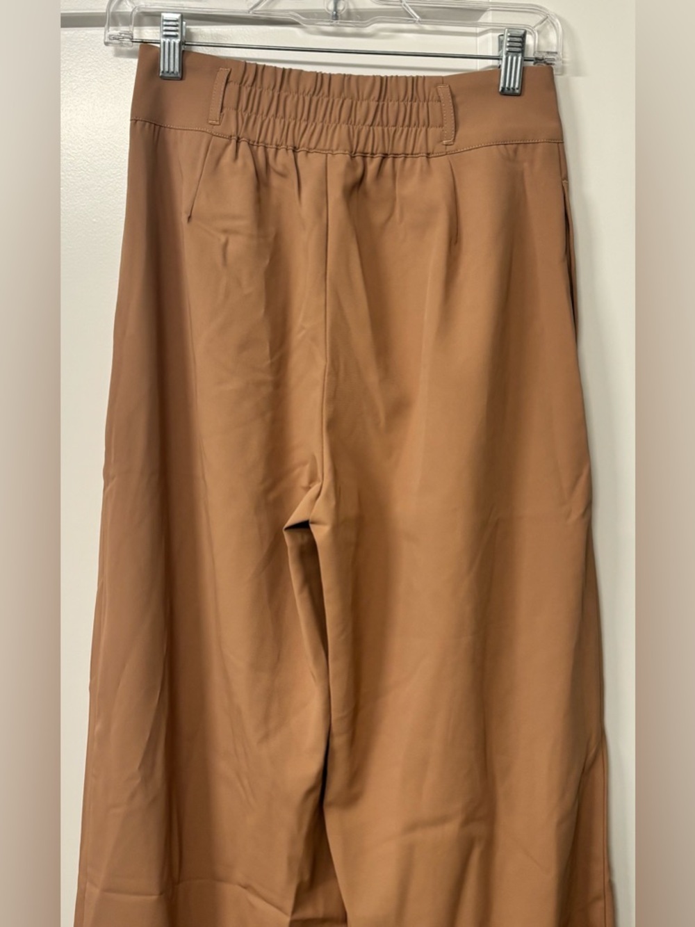NWT Halara High Waisted Pocket Wide Leg Work Pants XS Tan Office Casual - Picture 5 of 7